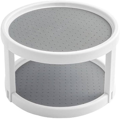Double-Layer Turntable – Space-Saving Organizer for Fridge, Pantry & Cupboards: f