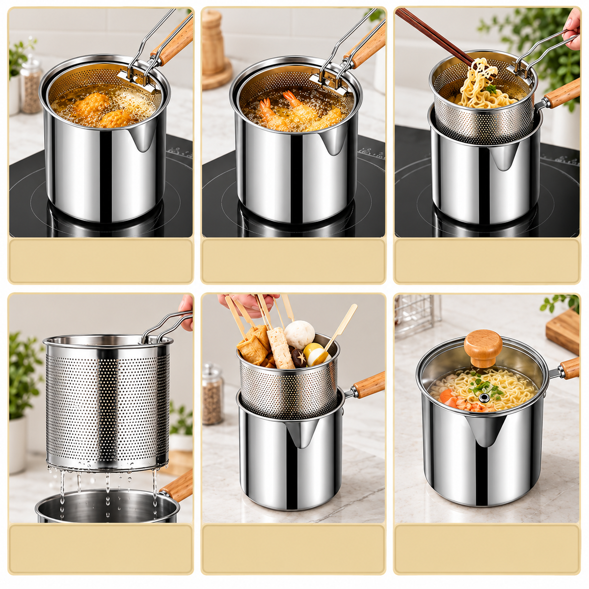 Stainless Steel Deep Fryer Set