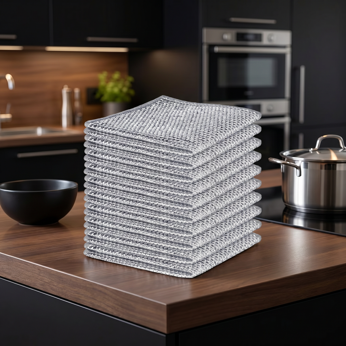 Multi-Purpose Reusable Cleaning Cloths – For Dishes, Kitchen, Stove & Grill (20 Pieces)