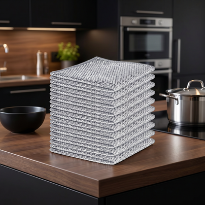 Multi-Purpose Reusable Cleaning Cloths – For Dishes, Kitchen, Stove & Grill (20 Pieces)